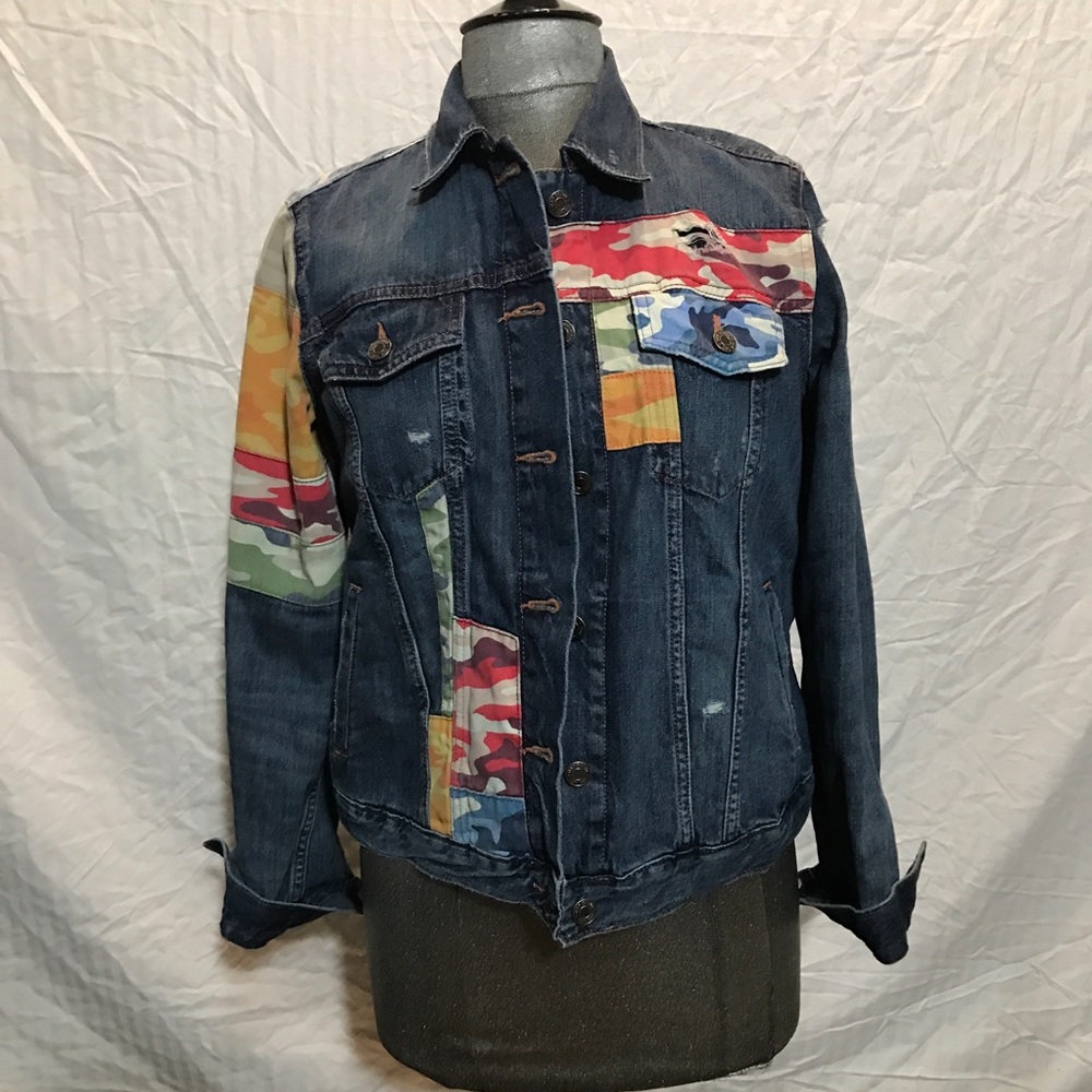 Patchwork jean jacket